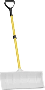 Snow Plow Shovel with Ergonomic Dual D-Handles (Bright Yellow)