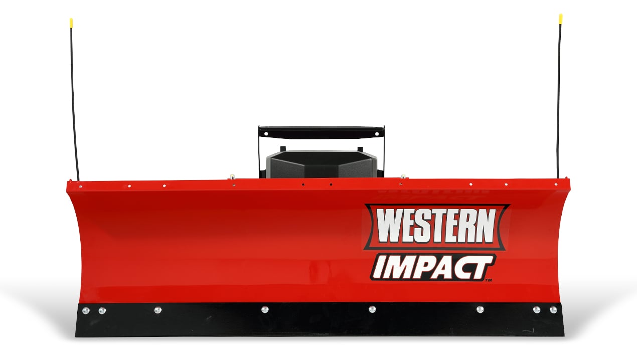 IMPACT_front_of_plow IMPACT™ Heavy-Duty Straight Blade - Image 1