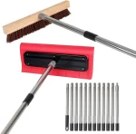 2-in-1 Telescoping Roof Rake - Leaf Roof Brush and Snow Rake Cleaning Brush - Image 2